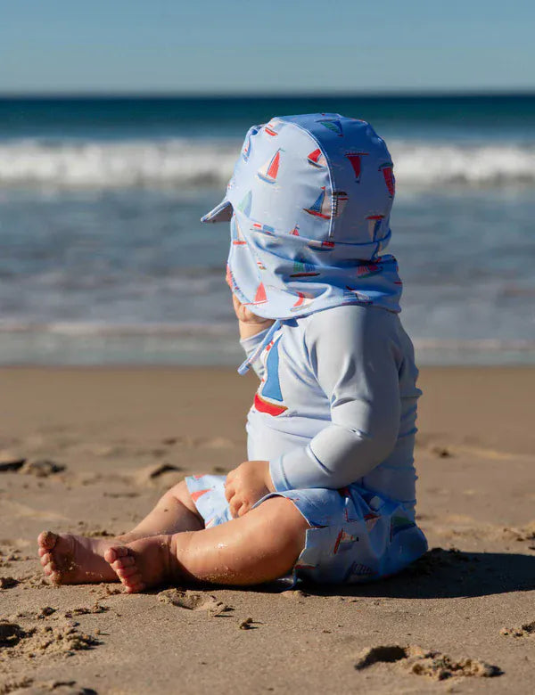 Purebaby Boys Swimwear Sail Away Board Short & Rashie Set