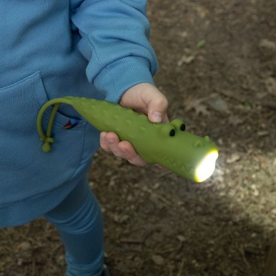 Rabbit & Friends Toys Silicone Crocodile Flashlight