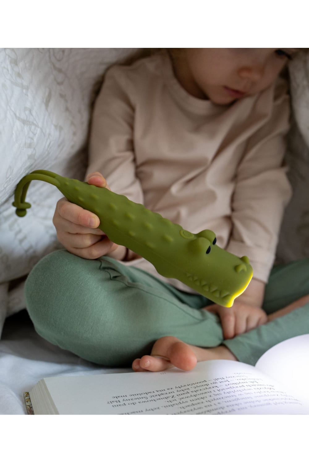 Rabbit & Friends Toys Silicone Crocodile Flashlight