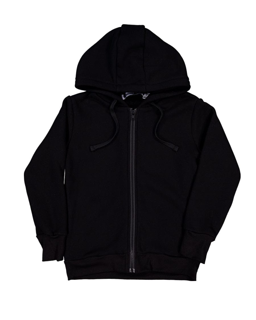 Rad Tribe Unisex Jumper Tribe Zip Hood in Black