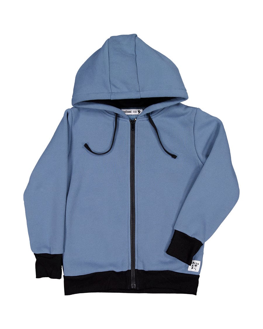 Rad Tribe Unisex Jumper Tribe Zip Hood in Slate Blue