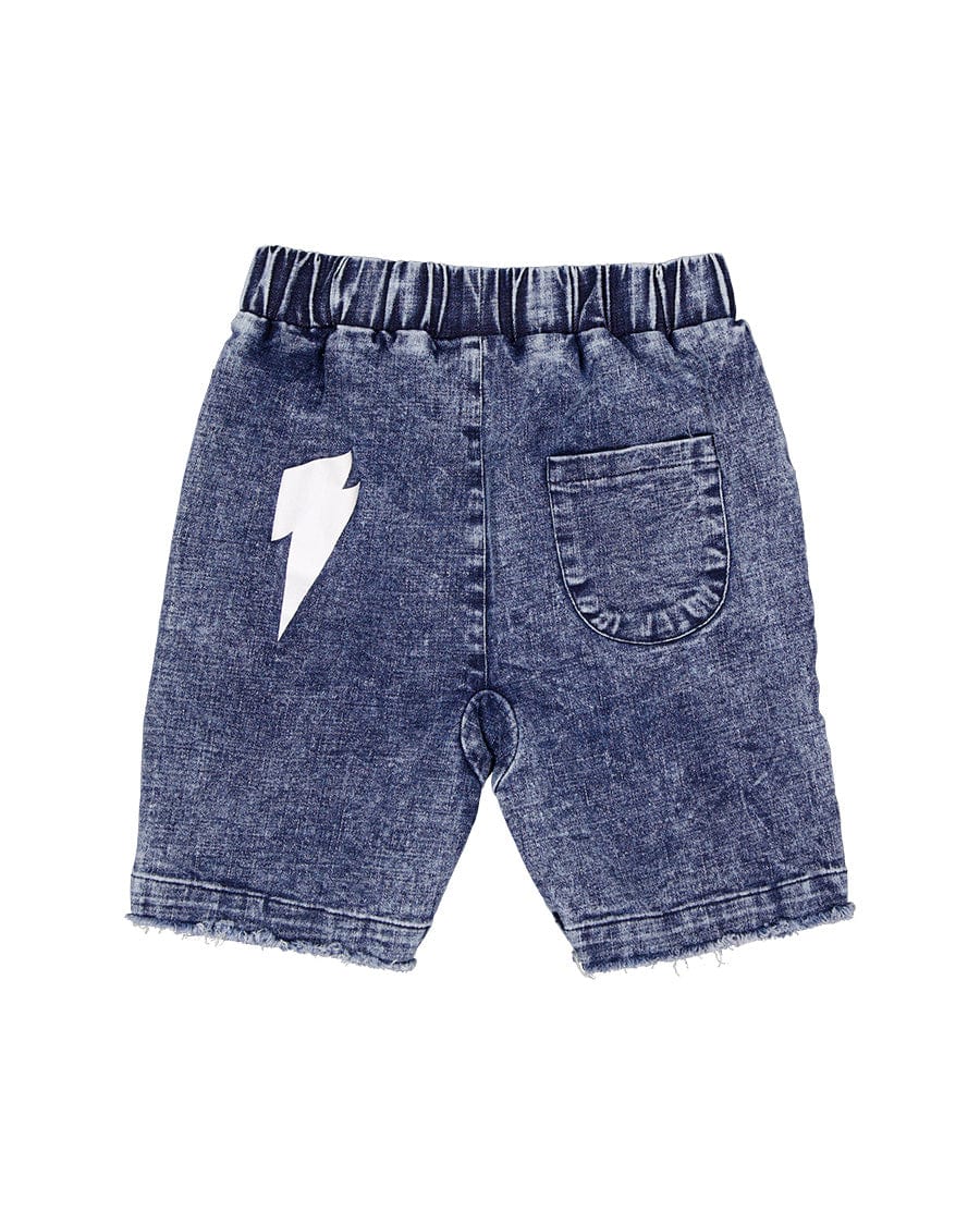 Radicool Dude Boys Bottoms Acid Wash Blue Denim Short