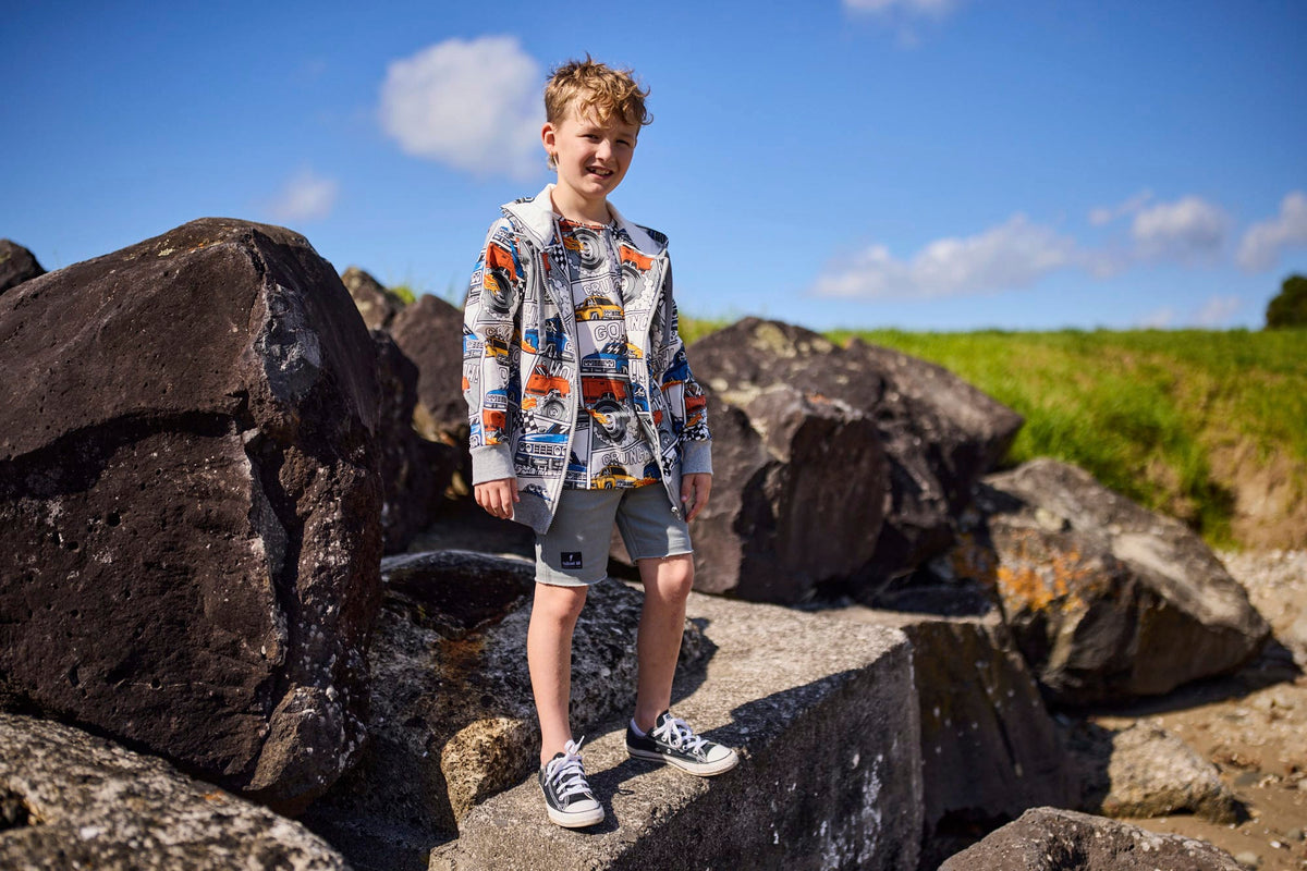 Radicool Dude Boys Bottoms Gunmetal Denim Short