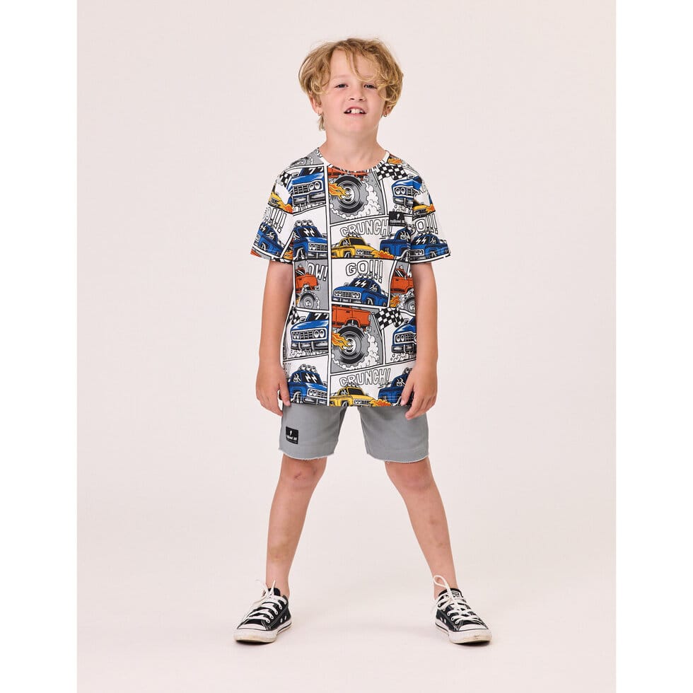 Radicool Dude Boys Bottoms Gunmetal Denim Short