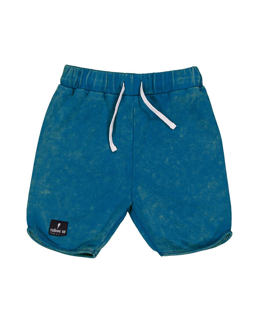 Radicool Dude Boys Bottoms Petrol Acid Wash Shorts