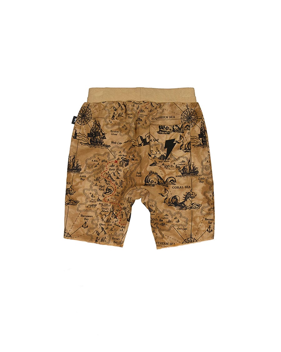 Radicool Dude Boys Bottoms Pirate Map Short