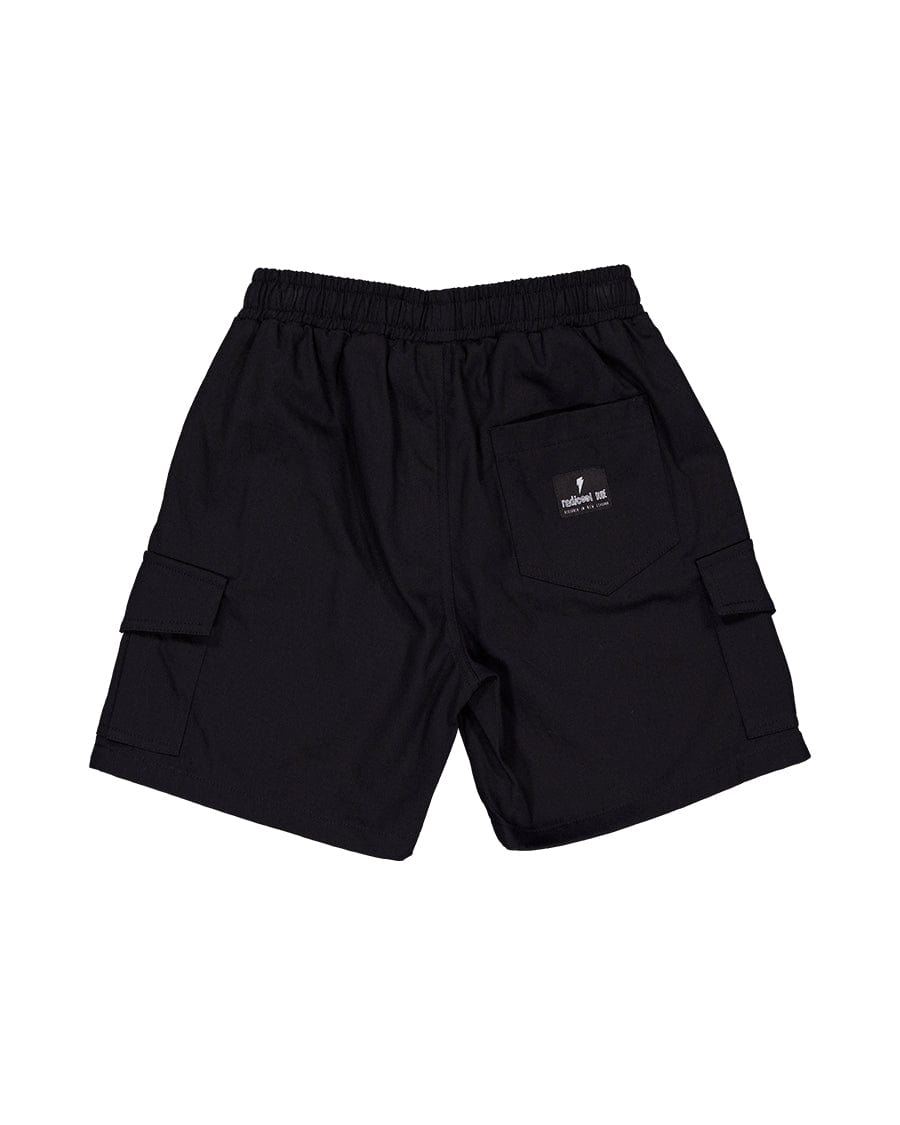 Radicool Dude Boys Bottoms Skater Cargo Short in Black