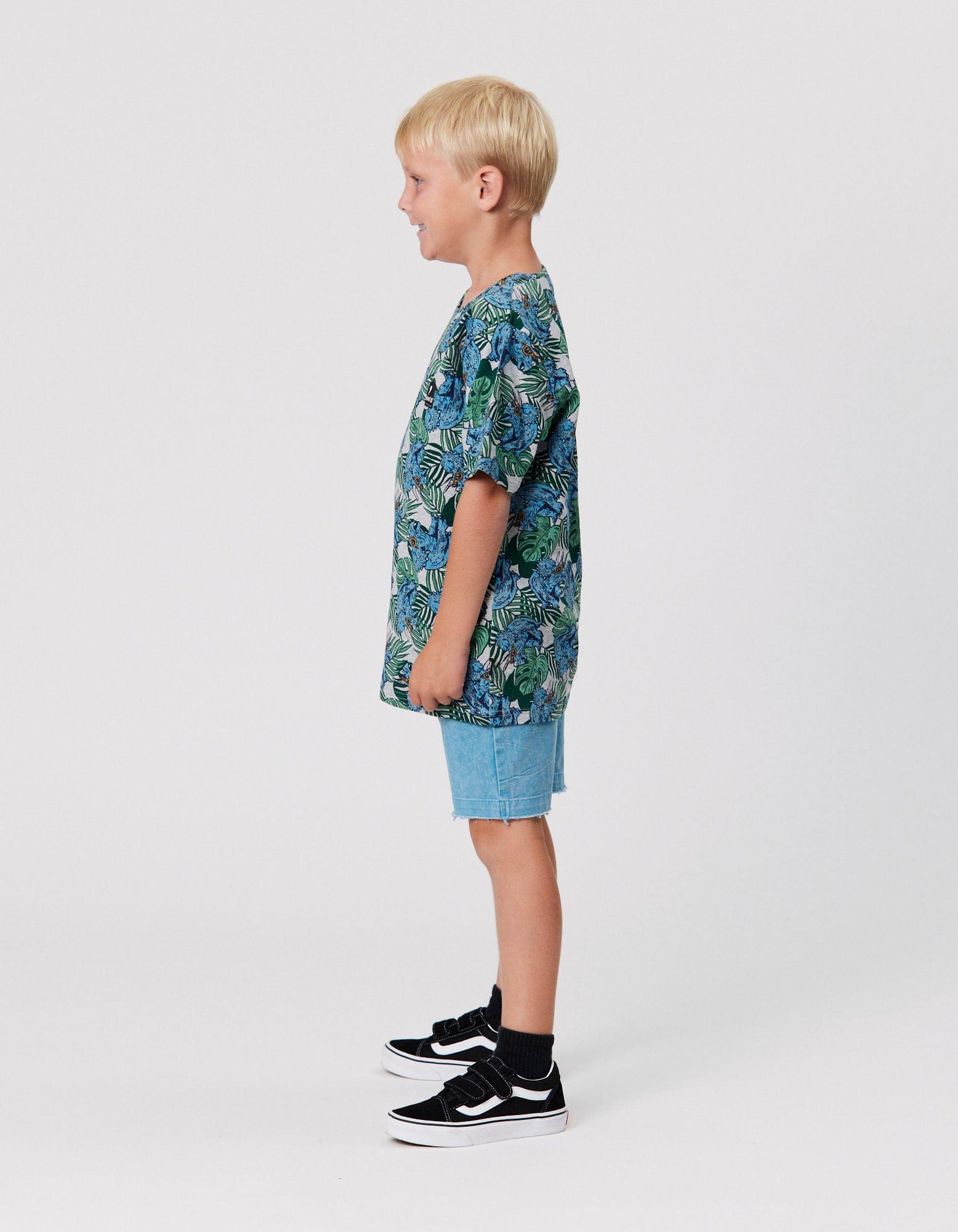 Radicool Dude Boys Bottoms Tropical Blue Denim Short