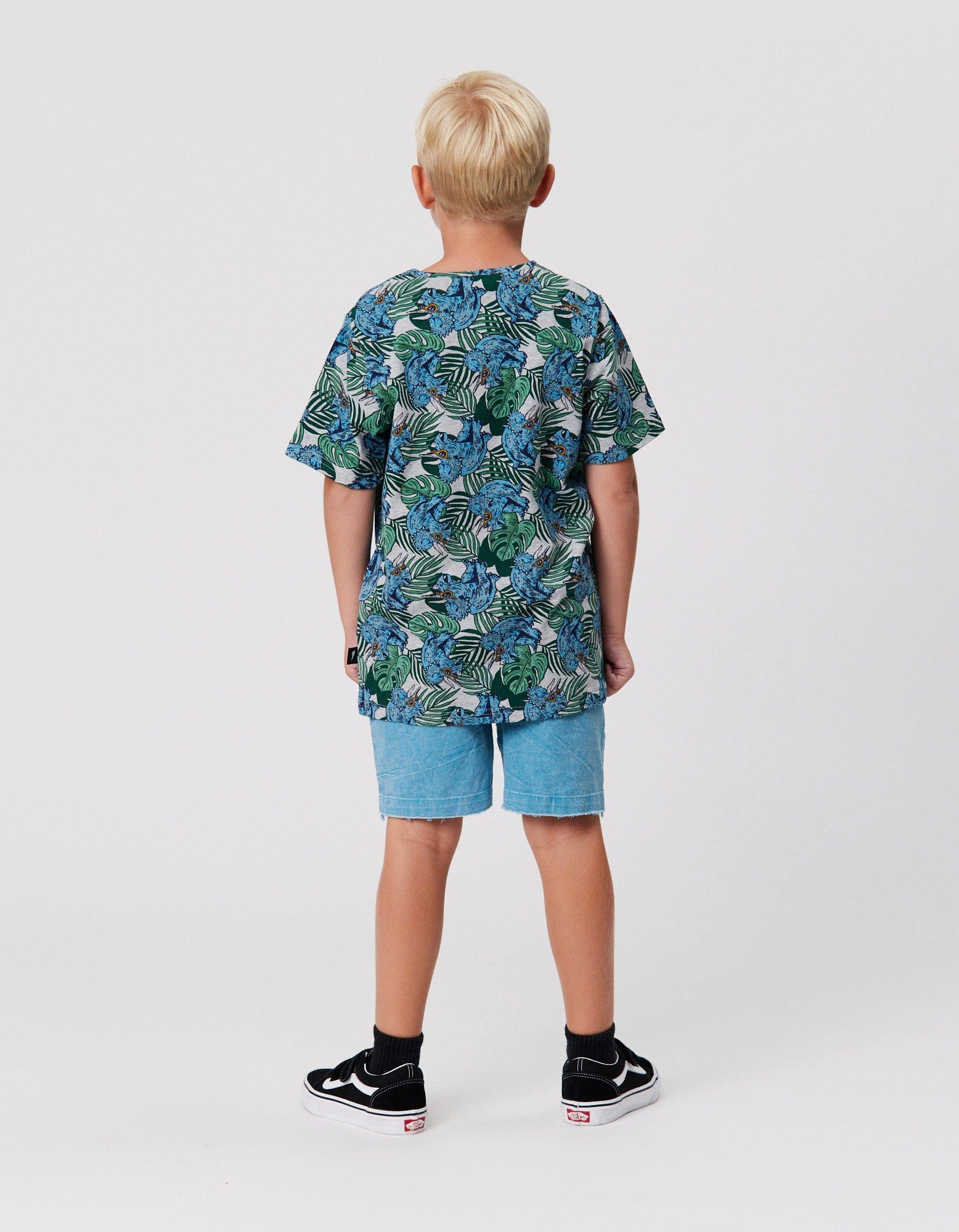 Radicool Dude Boys Bottoms Tropical Blue Denim Short