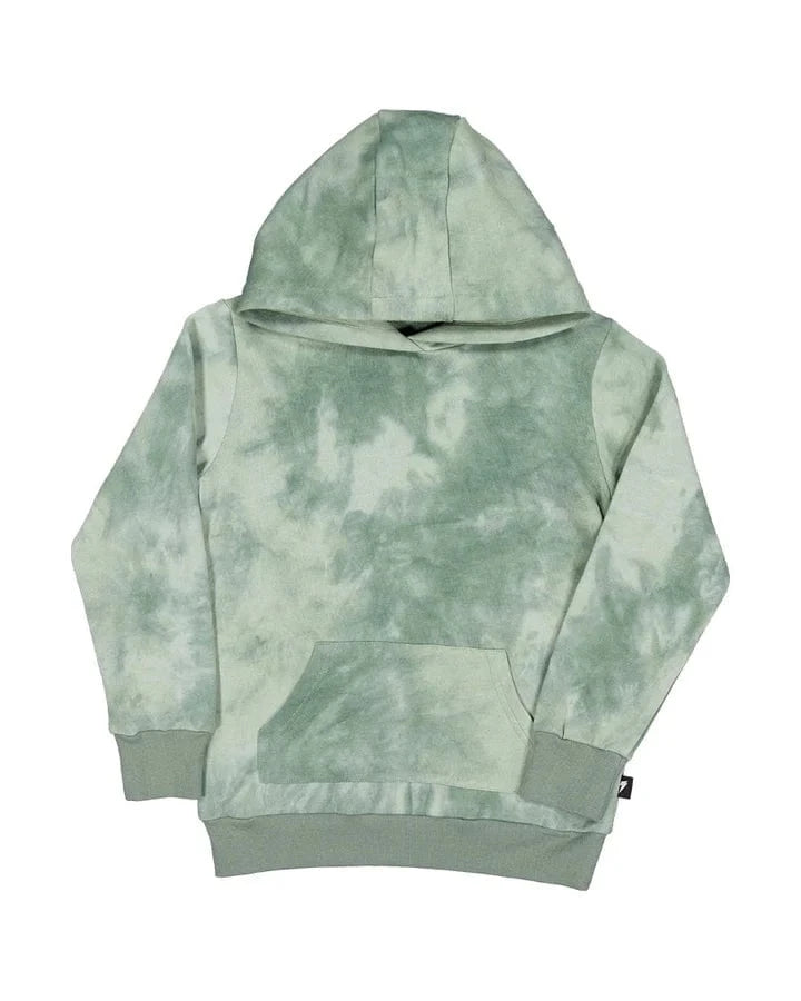 Unisex Hoodie Olive Green Tie Dye Sweatshirt Helimix Dark