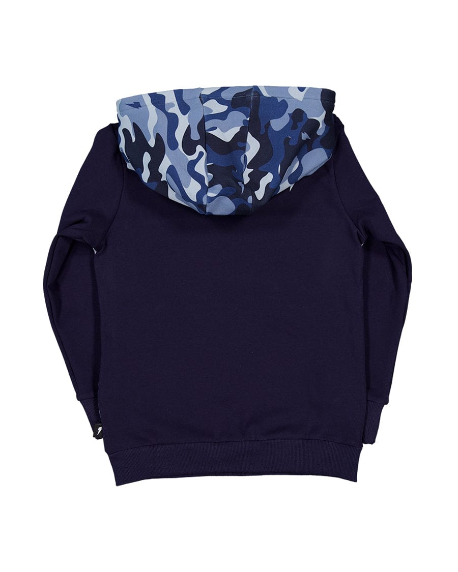 Radicool Dude Boys Jumper Blue Camo Reversible Jacket