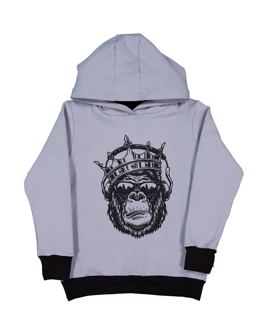 Radicool Dude Boys Jumper Gorilla King Hood