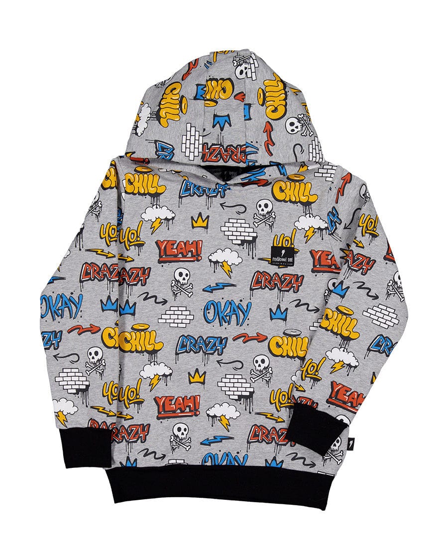 Radicool Dude Boys Jumper Graffiti Hood