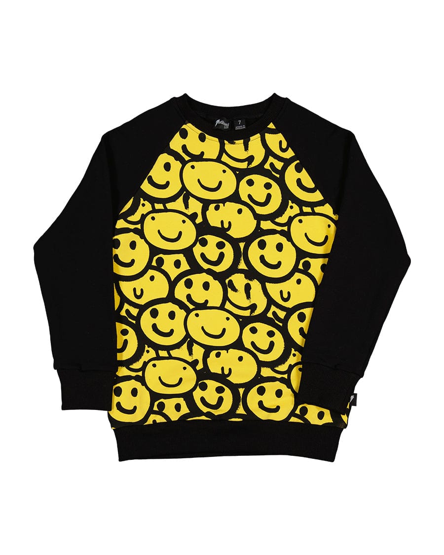 Radicool Dude Boys Jumper Happy Raglan Crew