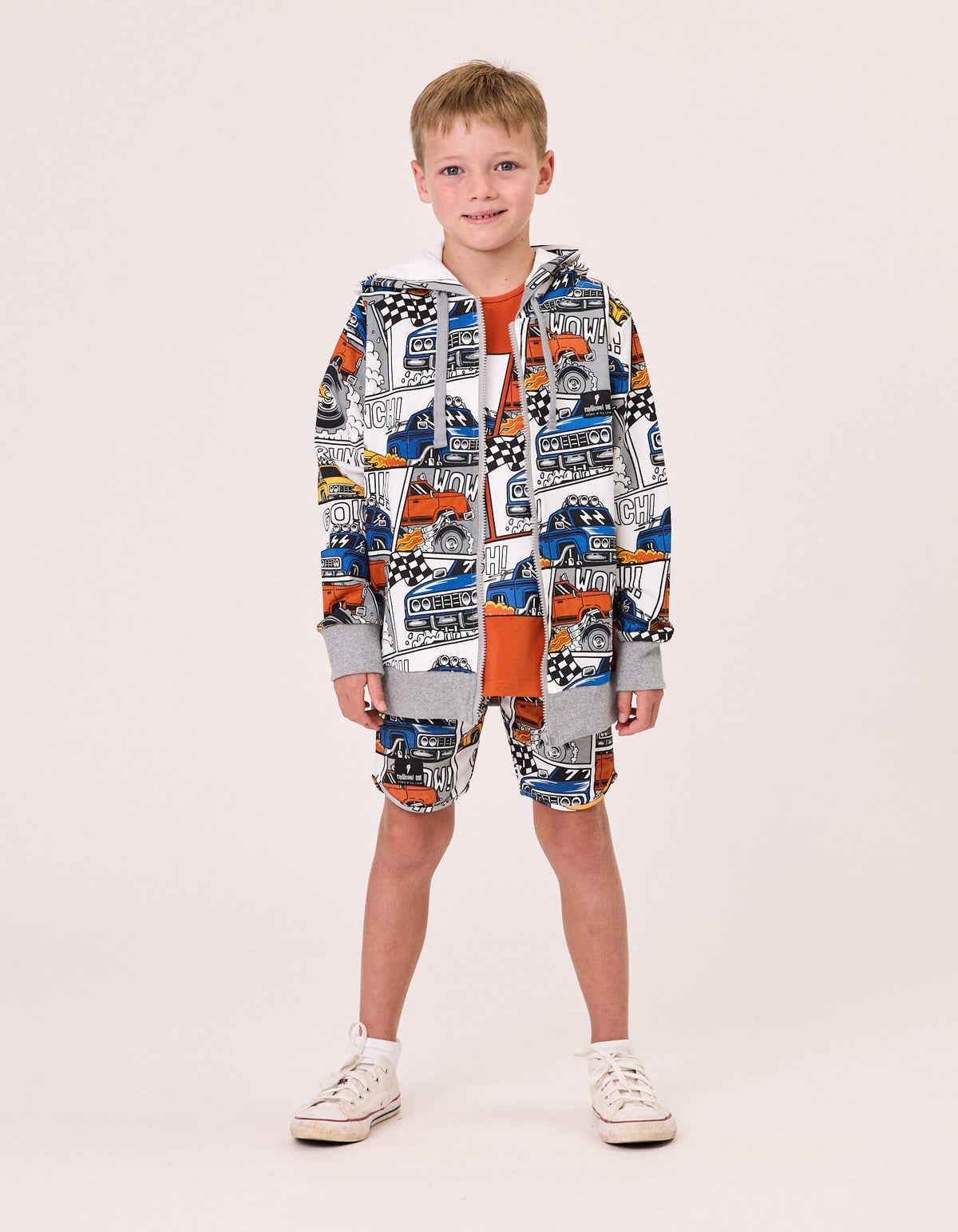 Radicool Dude Boys Jumper Monster Trucks Zip Hood