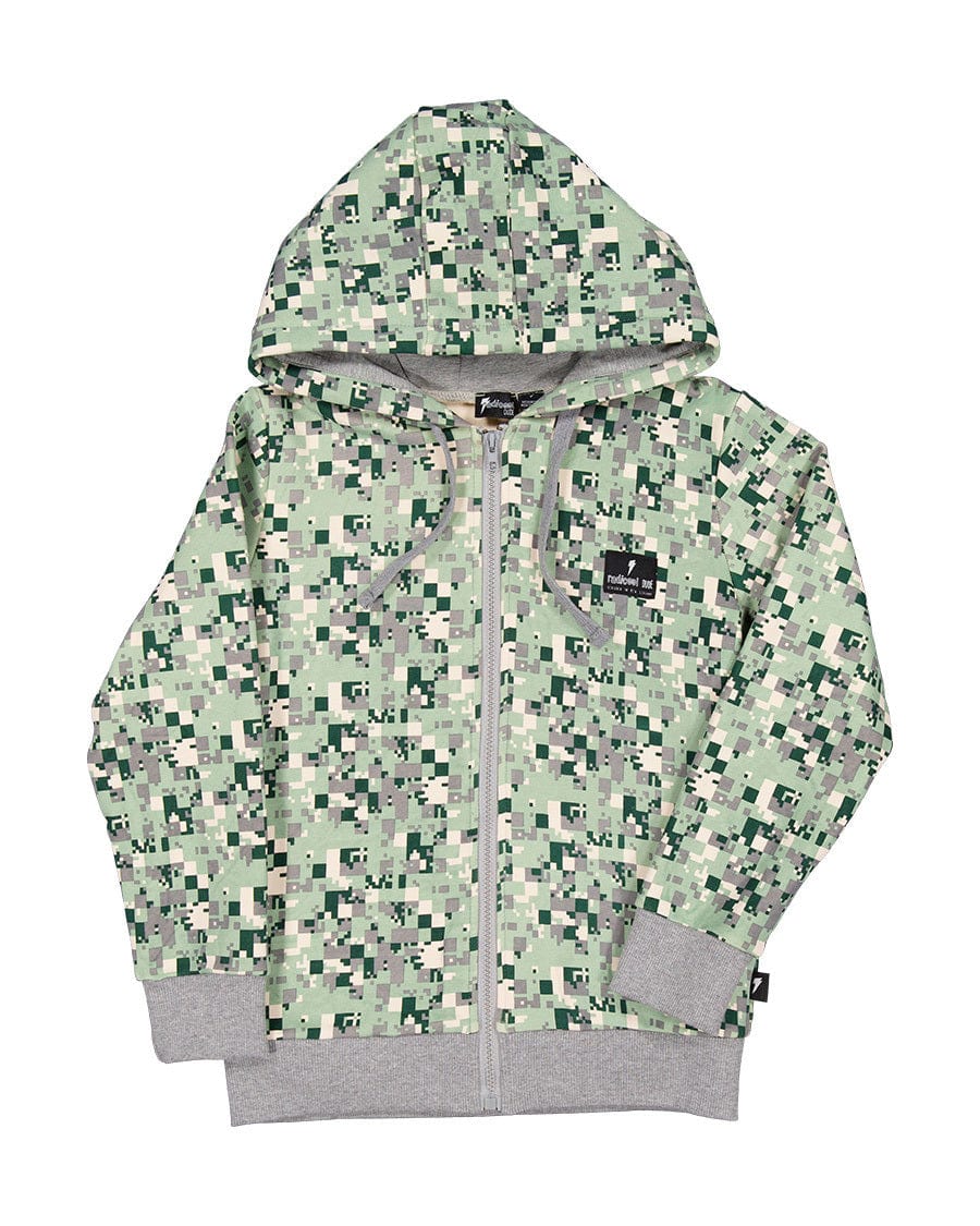 Radicool Dude Boys Jumper Pixel Camo Zip Hood