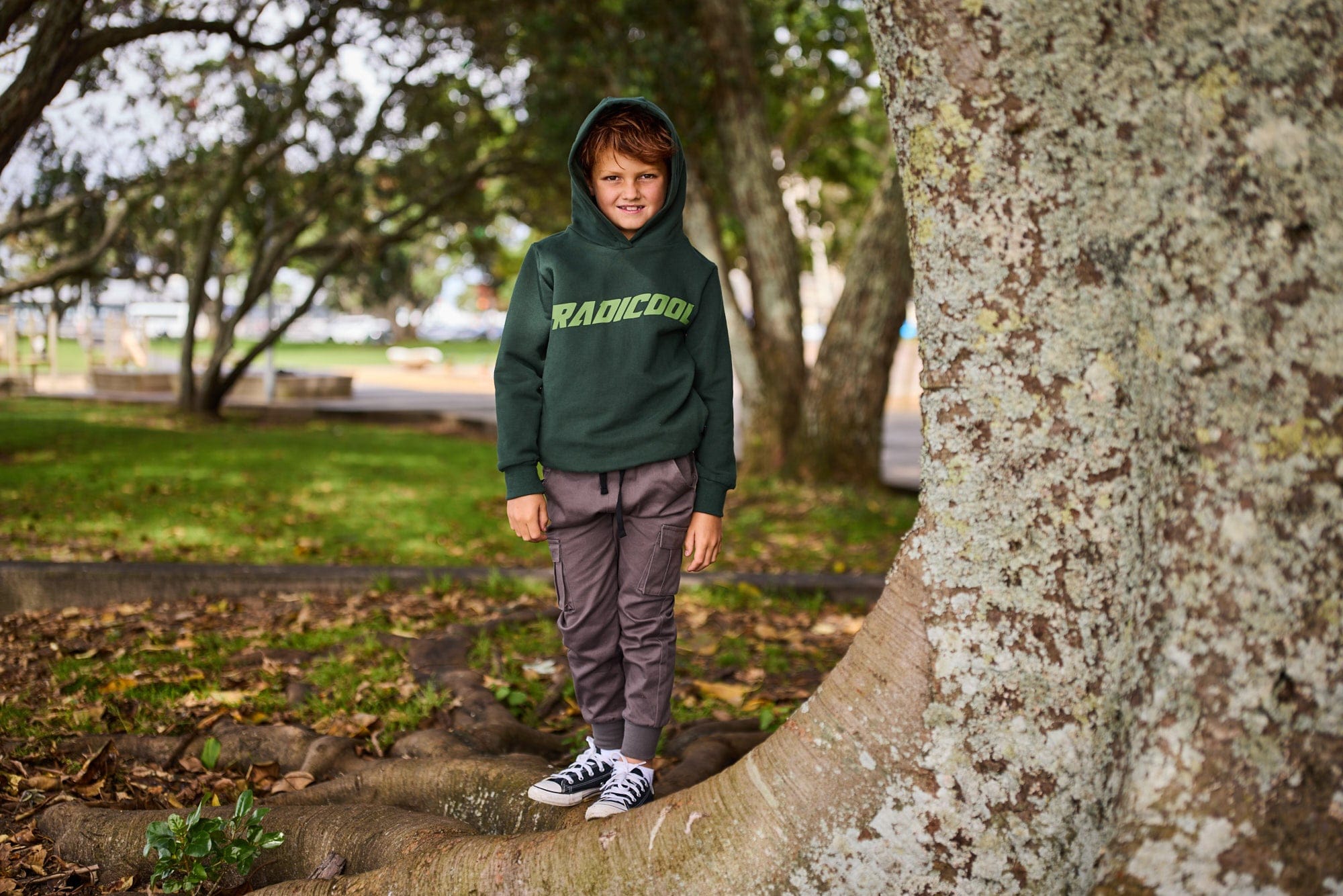 Radicool Dude boys jumper with a hood, featuring a casual design and vibrant colors, perfect for kids' everyday wear.
