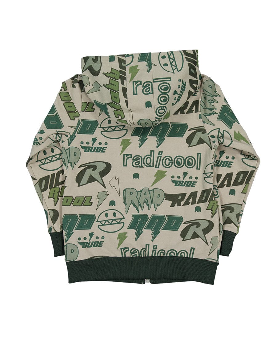 Radicool Dude Boys Jumper Radicool Rulz Zip Hood