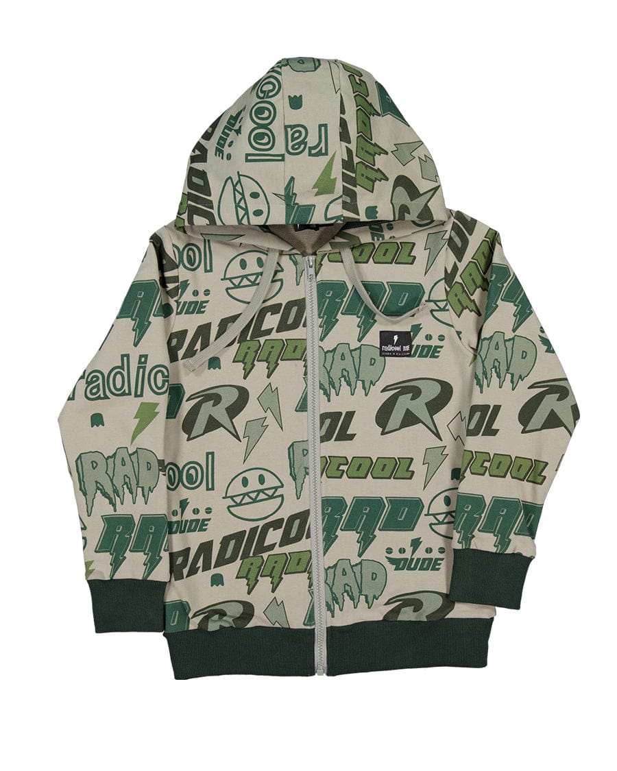 Radicool Dude Boys Jumper Radicool Rulz Zip Hood