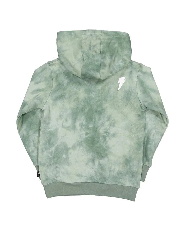 Radicool Dude Boys Jumper Sage Tie Dye Pocket Hood