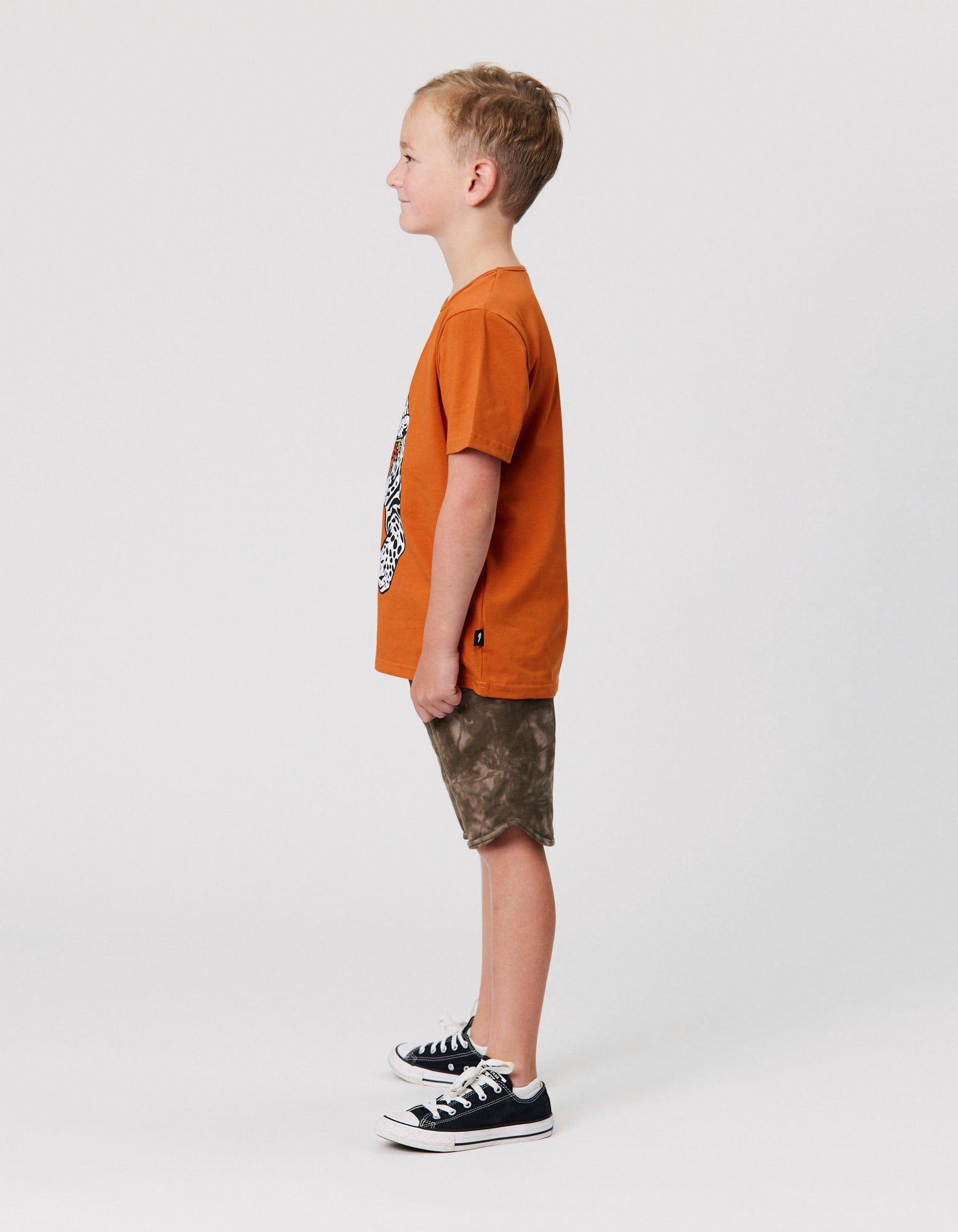 Radicool Dude Boys Tops Bolt Leopard Tee in Rust