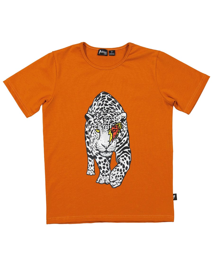 Radicool Dude Boys Tops Bolt Leopard Tee in Rust