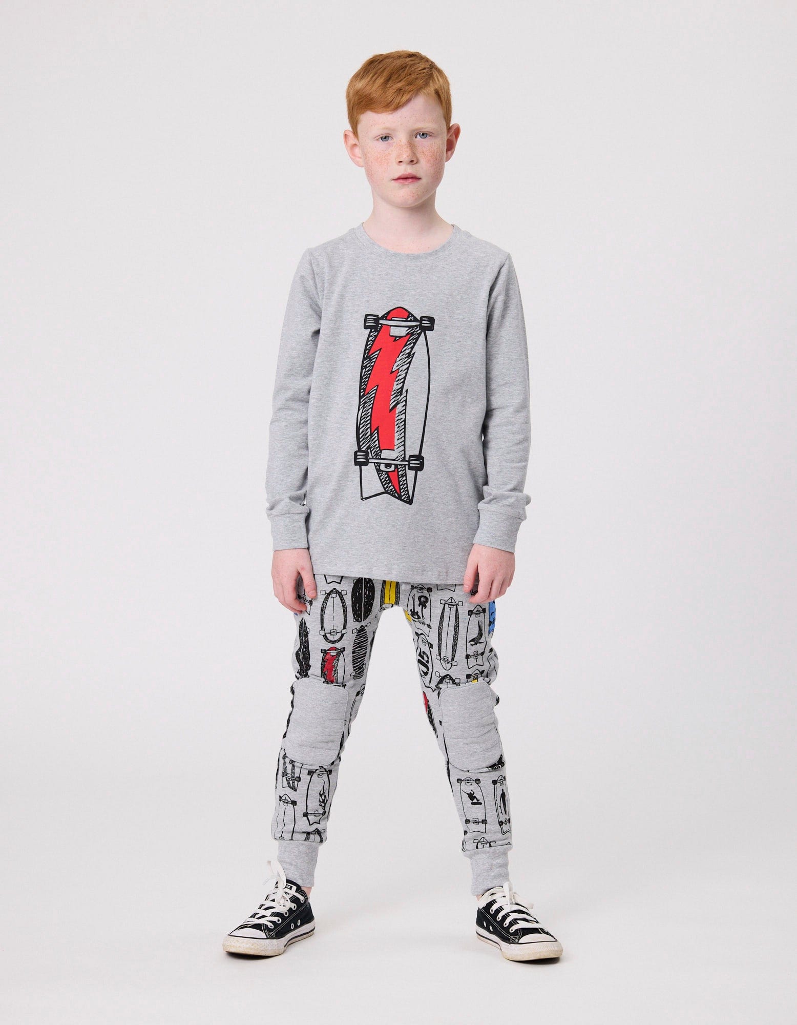 Radicool Dude Boys Tops Flaming Board LS Tee