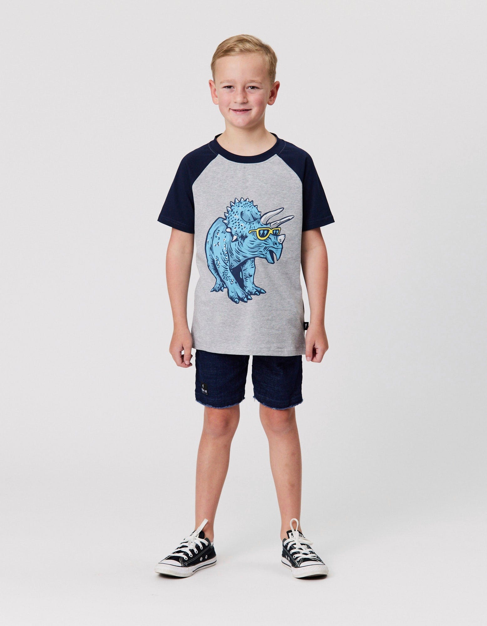 Radicool Dude Boys Tops RAD Dino Raglan Tee