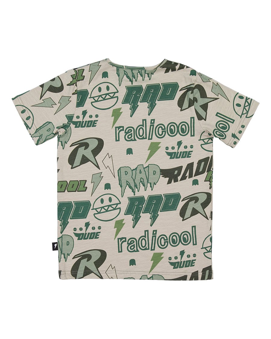 Radicool Dude boys' Radicool Rulz Tee in vibrant colors, casual cotton top with bold graphic design for kids.