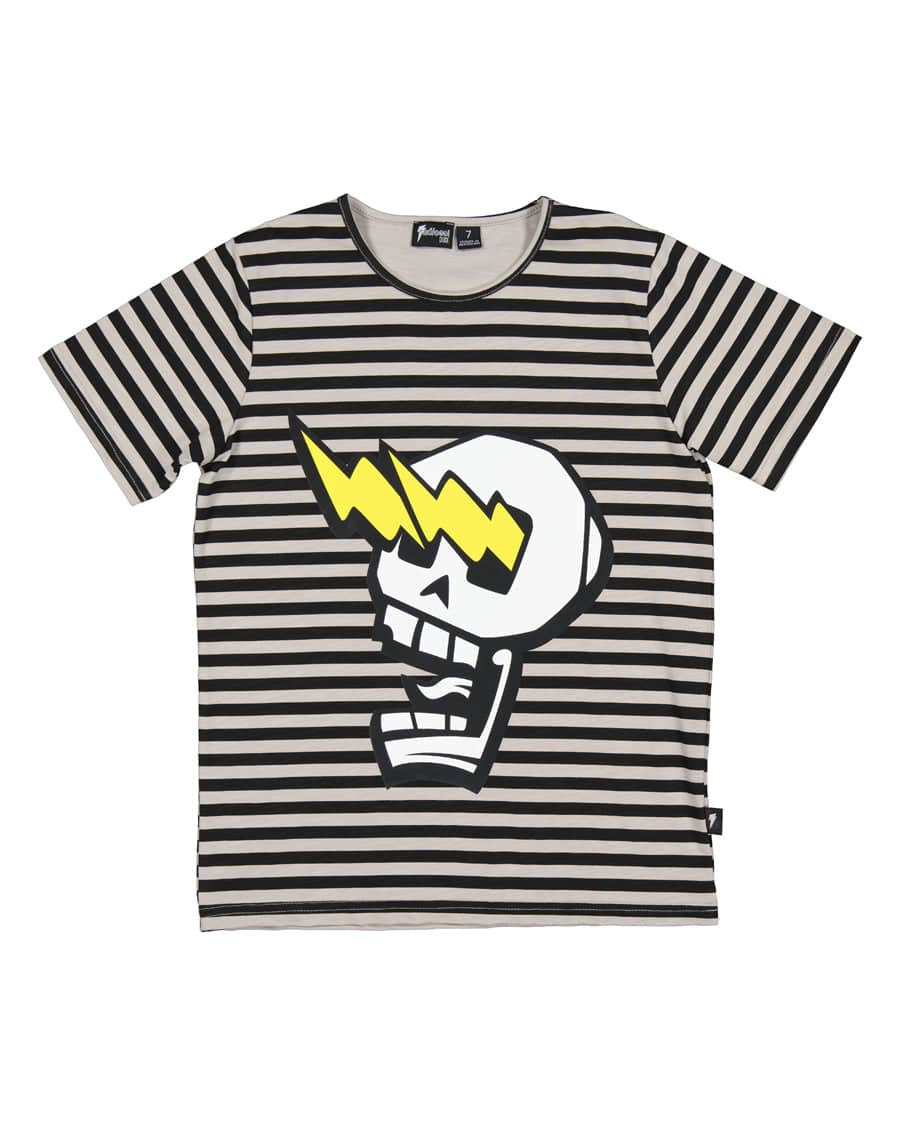 Radicool Dude Boys Tops Skull Stripe Tee