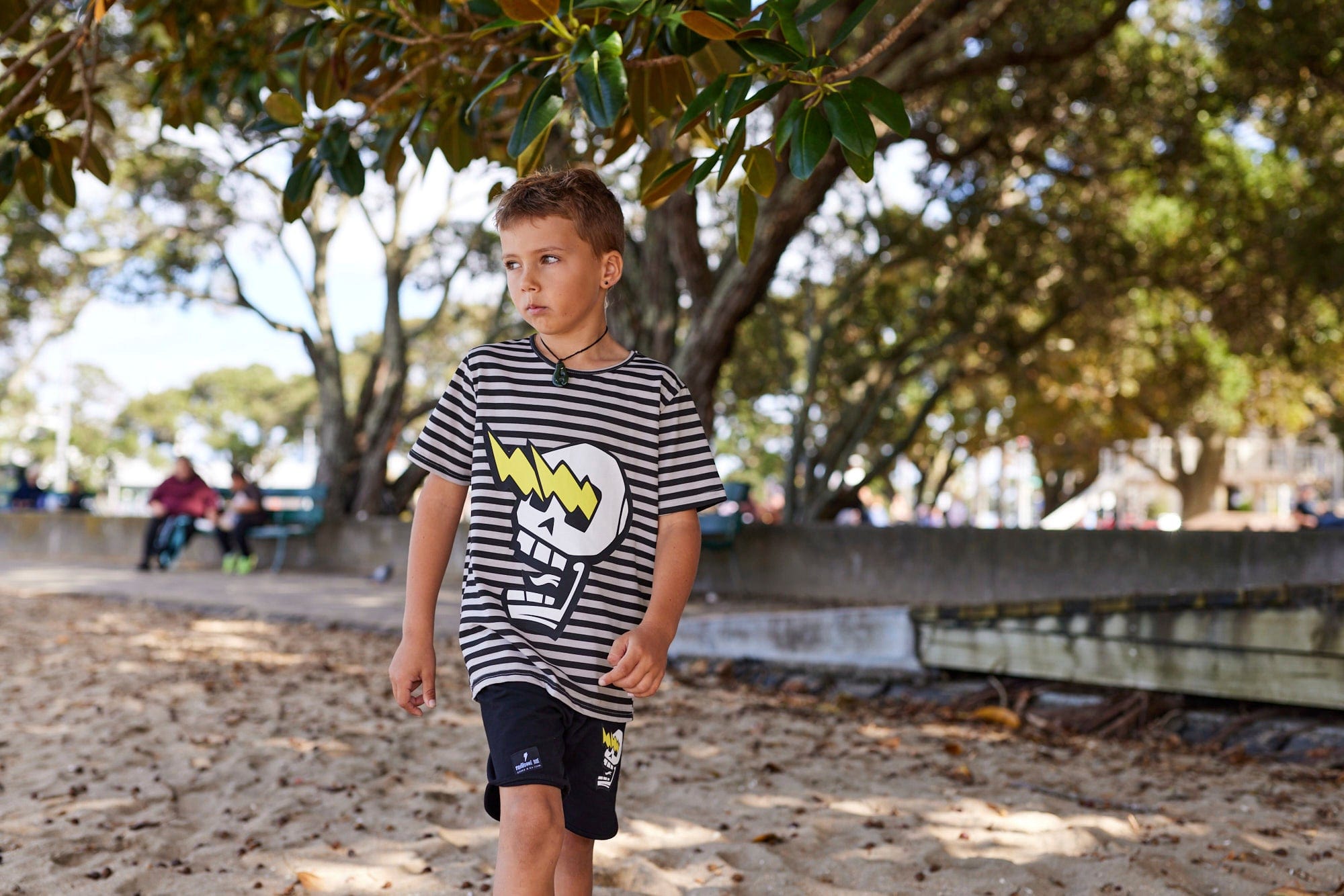 Radicool Dude Boys Tops Skull Stripe Tee