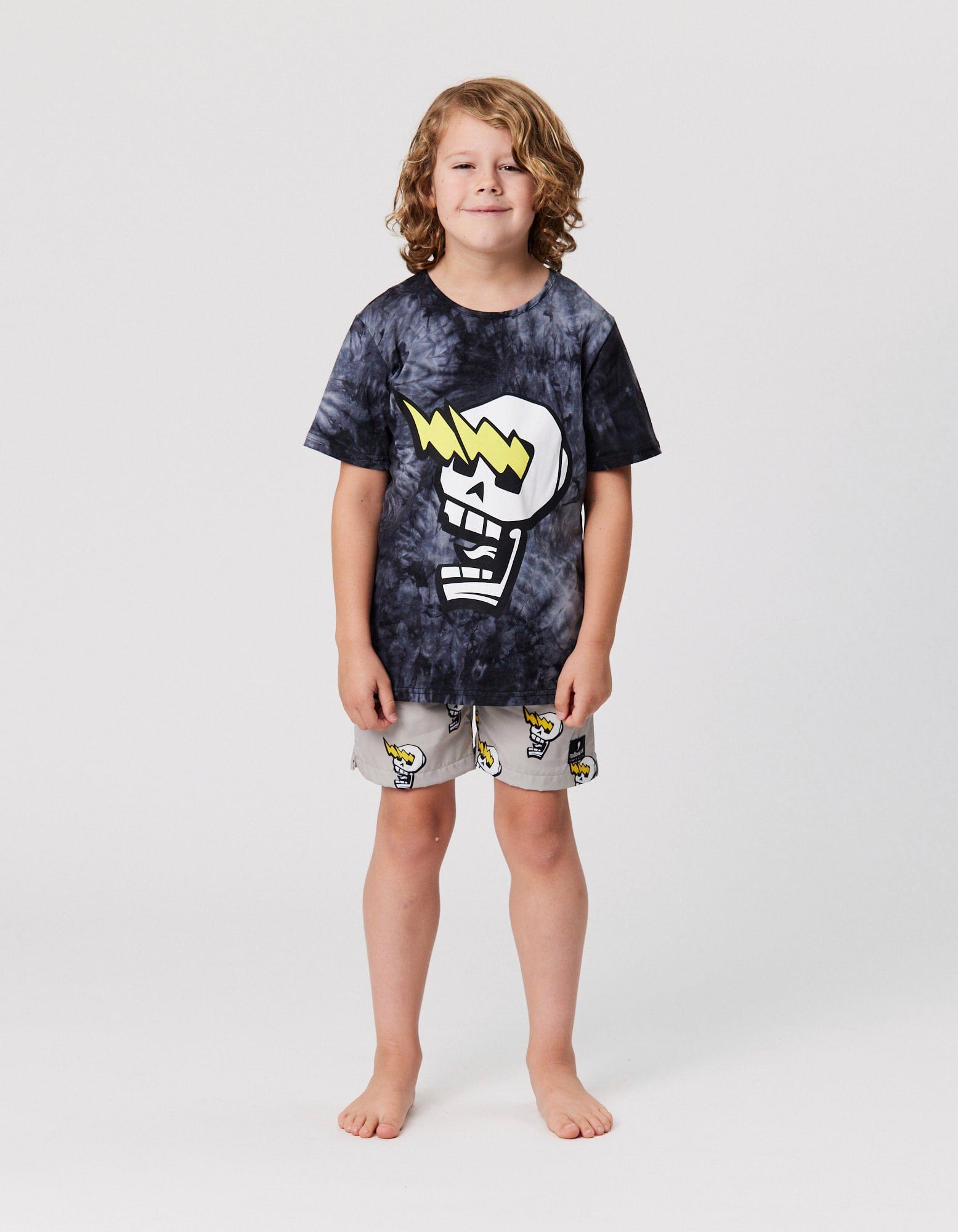 Radicool Dude Boys Tops Skull Tie Dye Tee