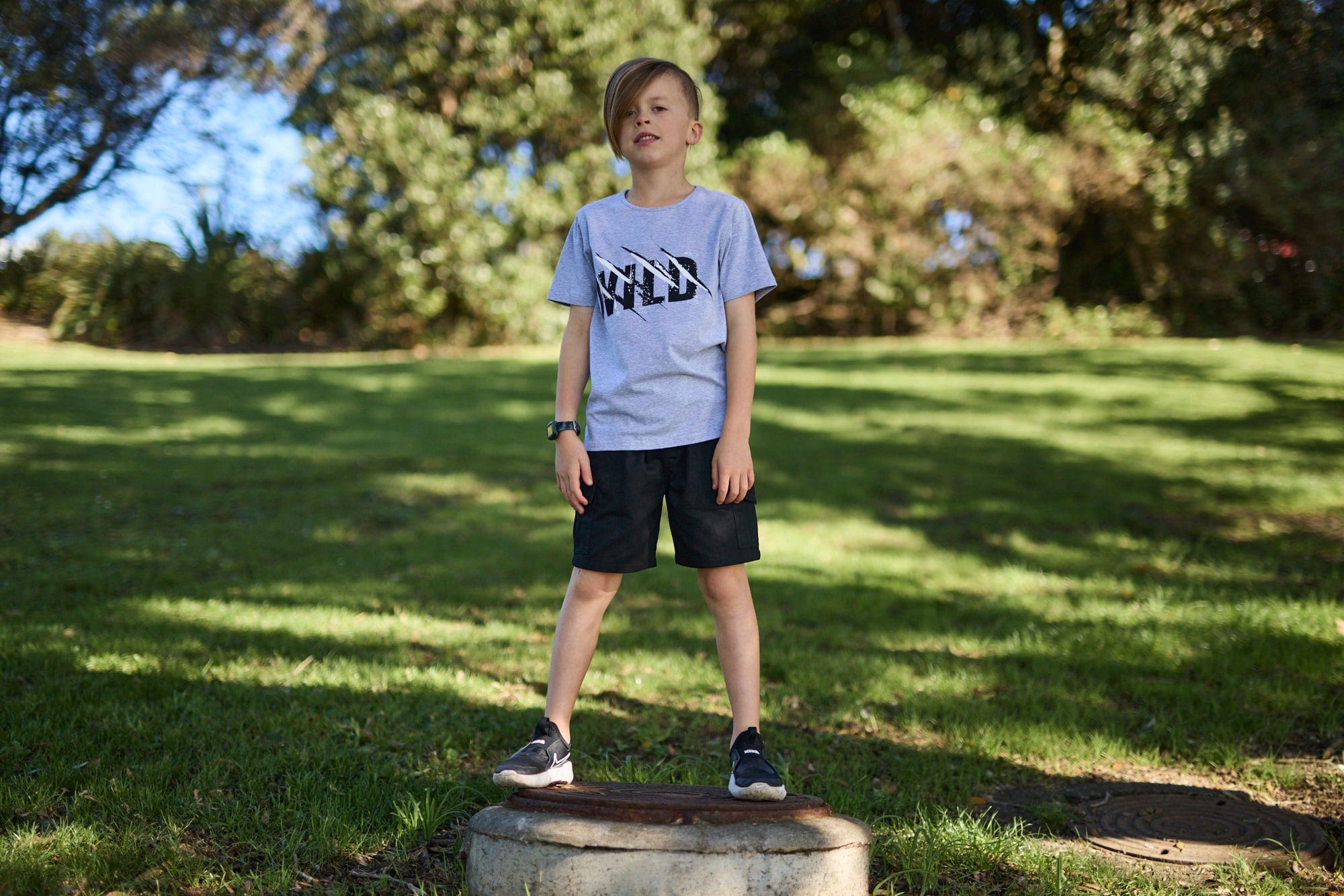 Radicool Dude Boys Tops Wild Tee in Grey Marl