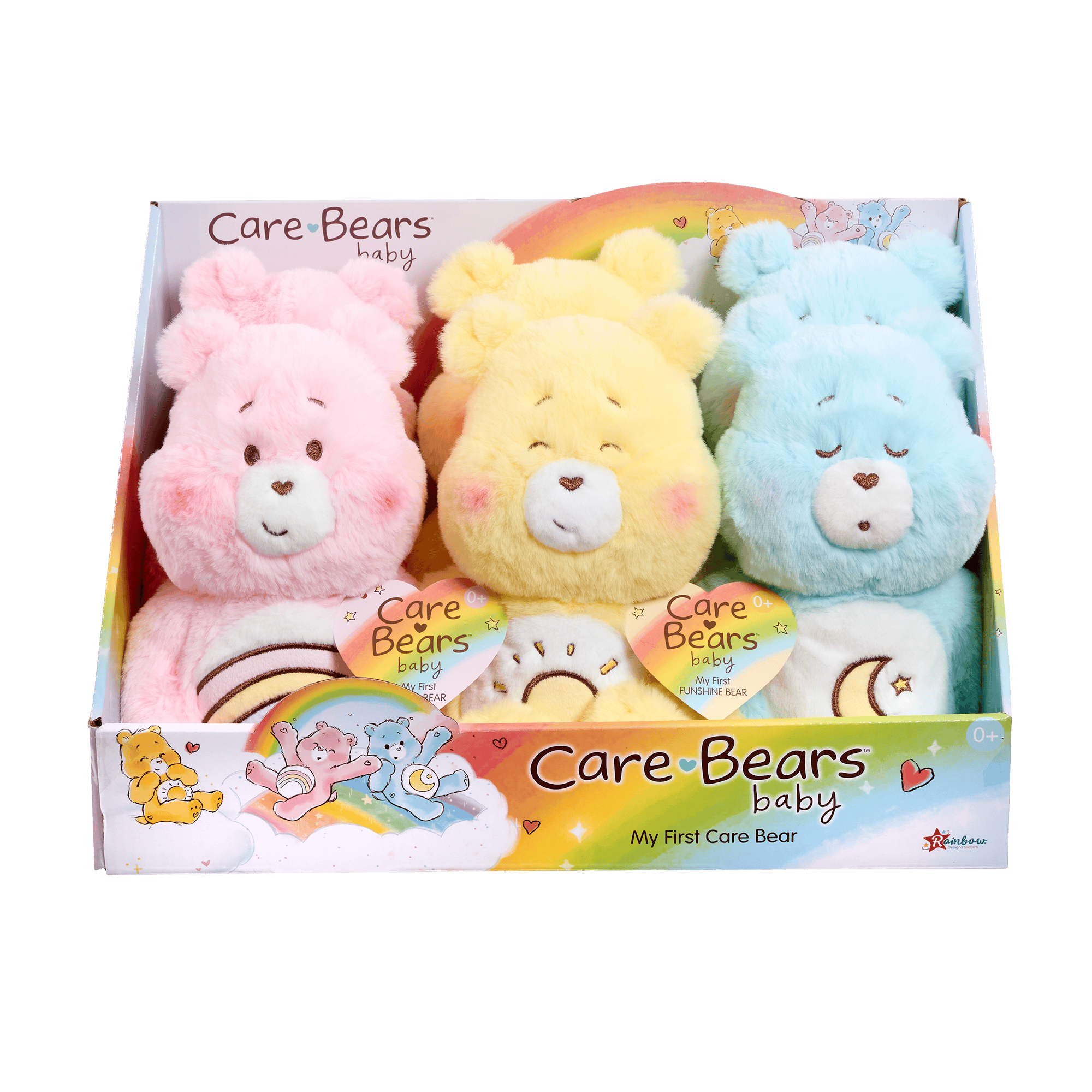 Rainbow Designs Toys Cheer Bear (Pink) Care Bears Baby - My First Soft Toy