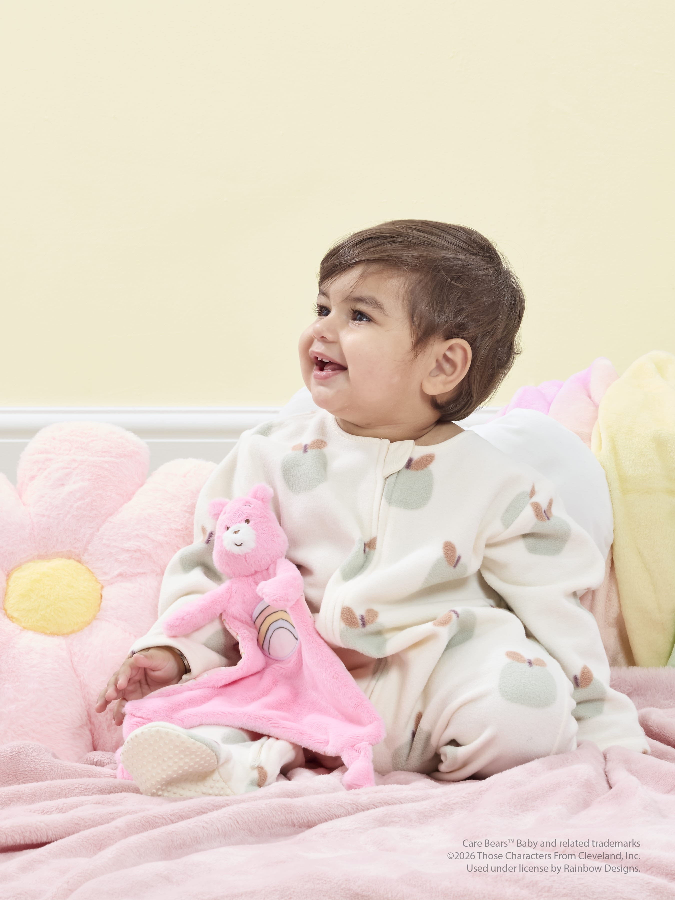 Rainbow Designs Toys Comforter Care Bears Comfort Blanket - Cheer Bear
