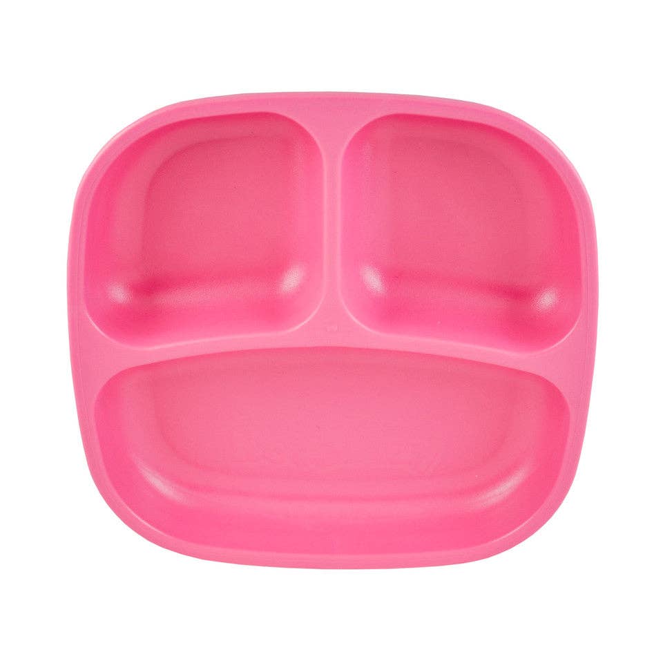 Re-Play Accessory Feeding Re-Play Divided Plate - Bright Pink
