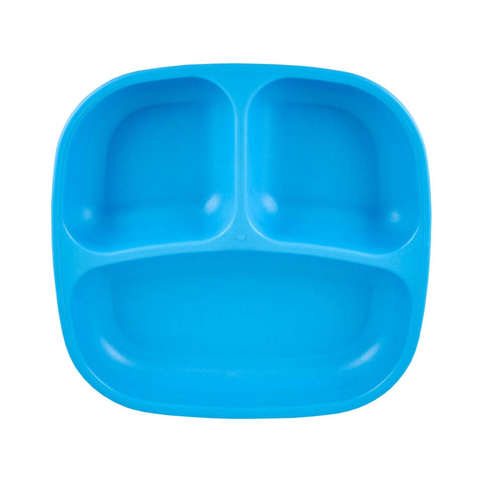 Re-Play Accessory Feeding Re-Play Divided Plate - Sky Blue