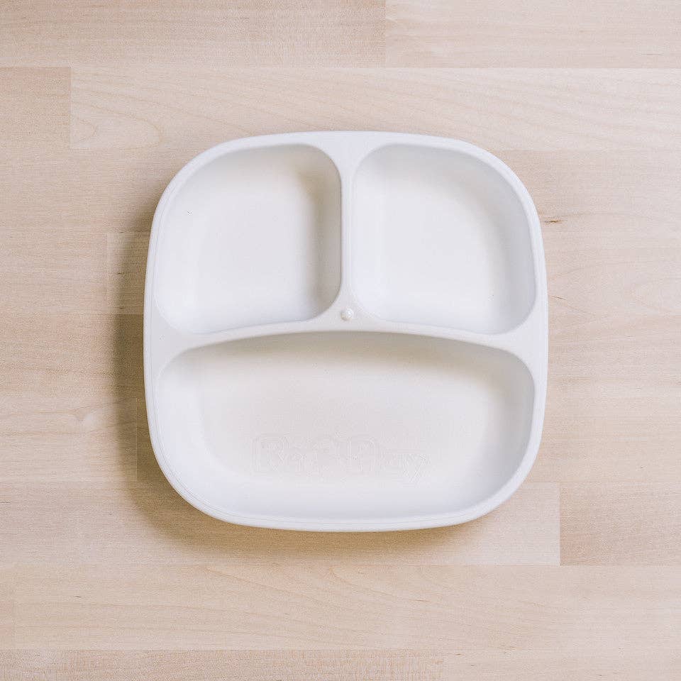 Re-Play Accessory Feeding Re-Play Divided Plate - White