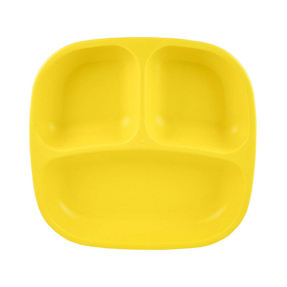 Re-Play Accessory Feeding Re-Play Divided Plate - Yellow