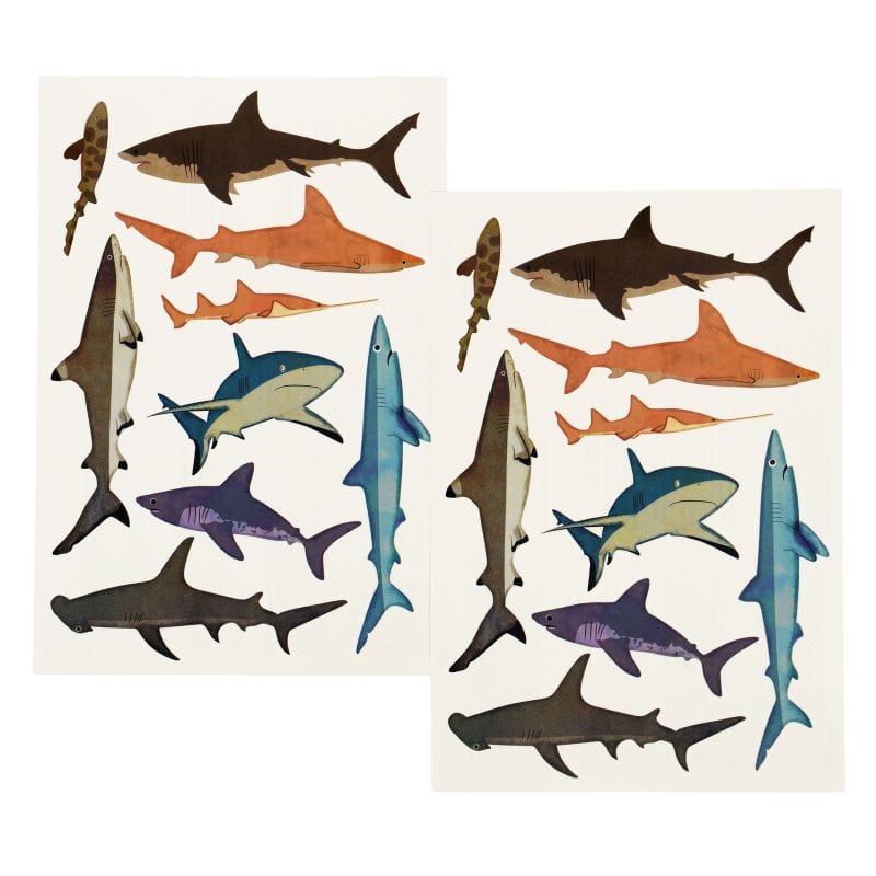 Rex London Boys Accessory Shark Temporary Tattoos (2 sheets)
