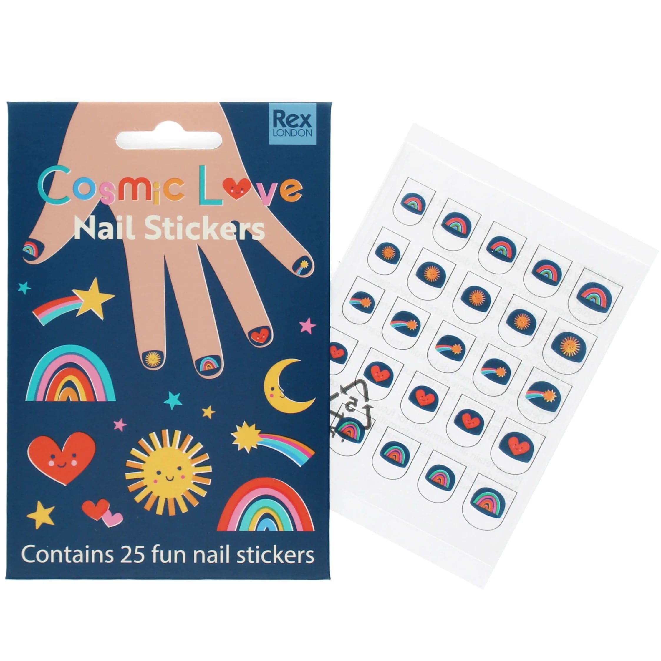 Rex London Girls Accessory Cosmic Love Nail Stickers