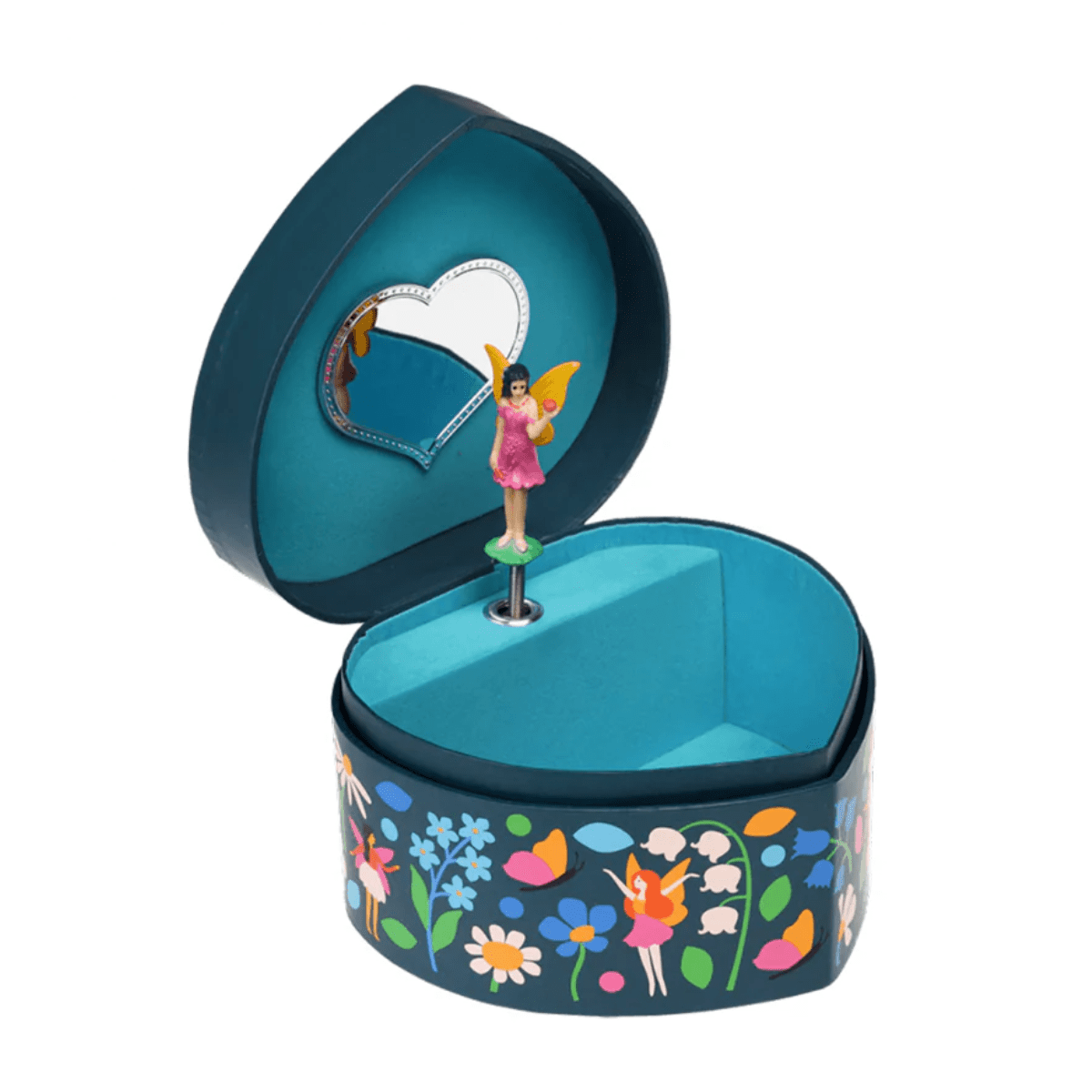 Rex London Girls Accessory Fairies in the Garden Heart Musical Jewellery Box