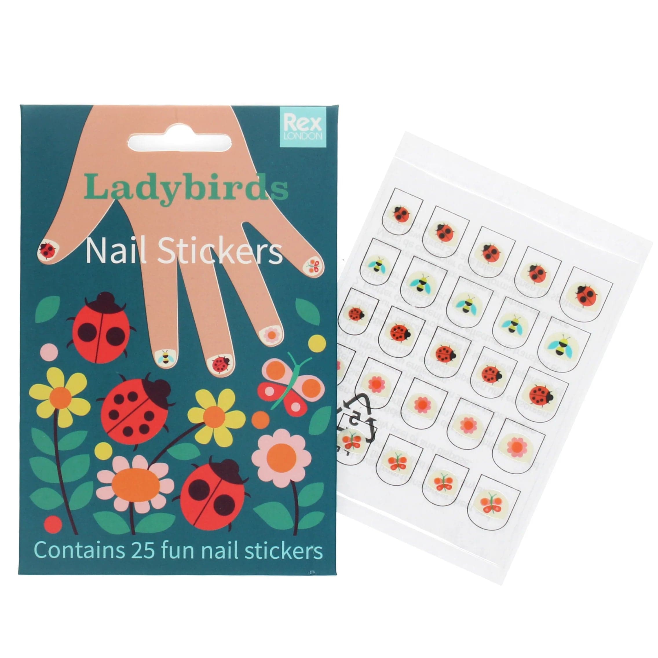 Rex London Girls Accessory Ladybird Nail Stickers