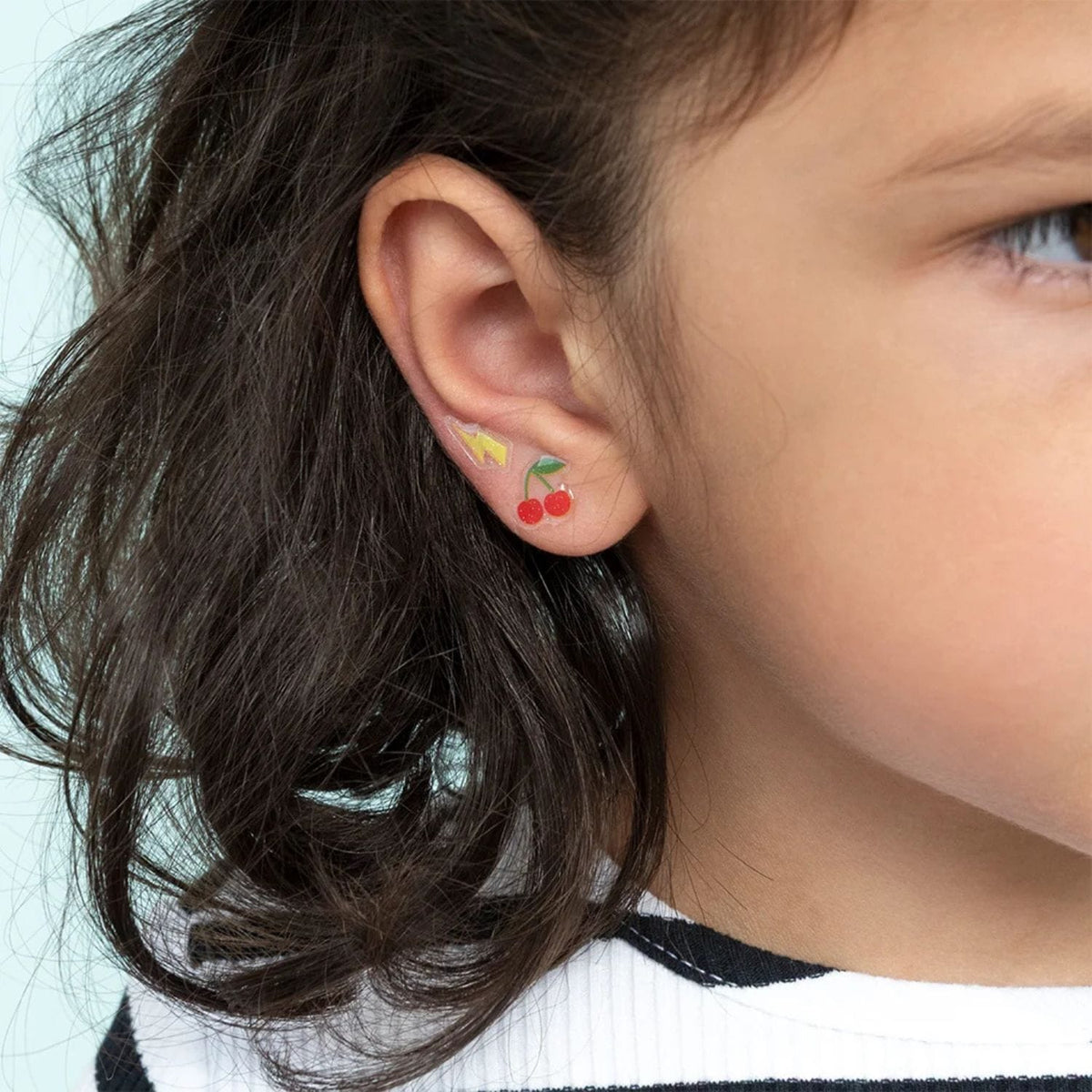 Rex London Girls Accessory Stick On Earrings - Cherry