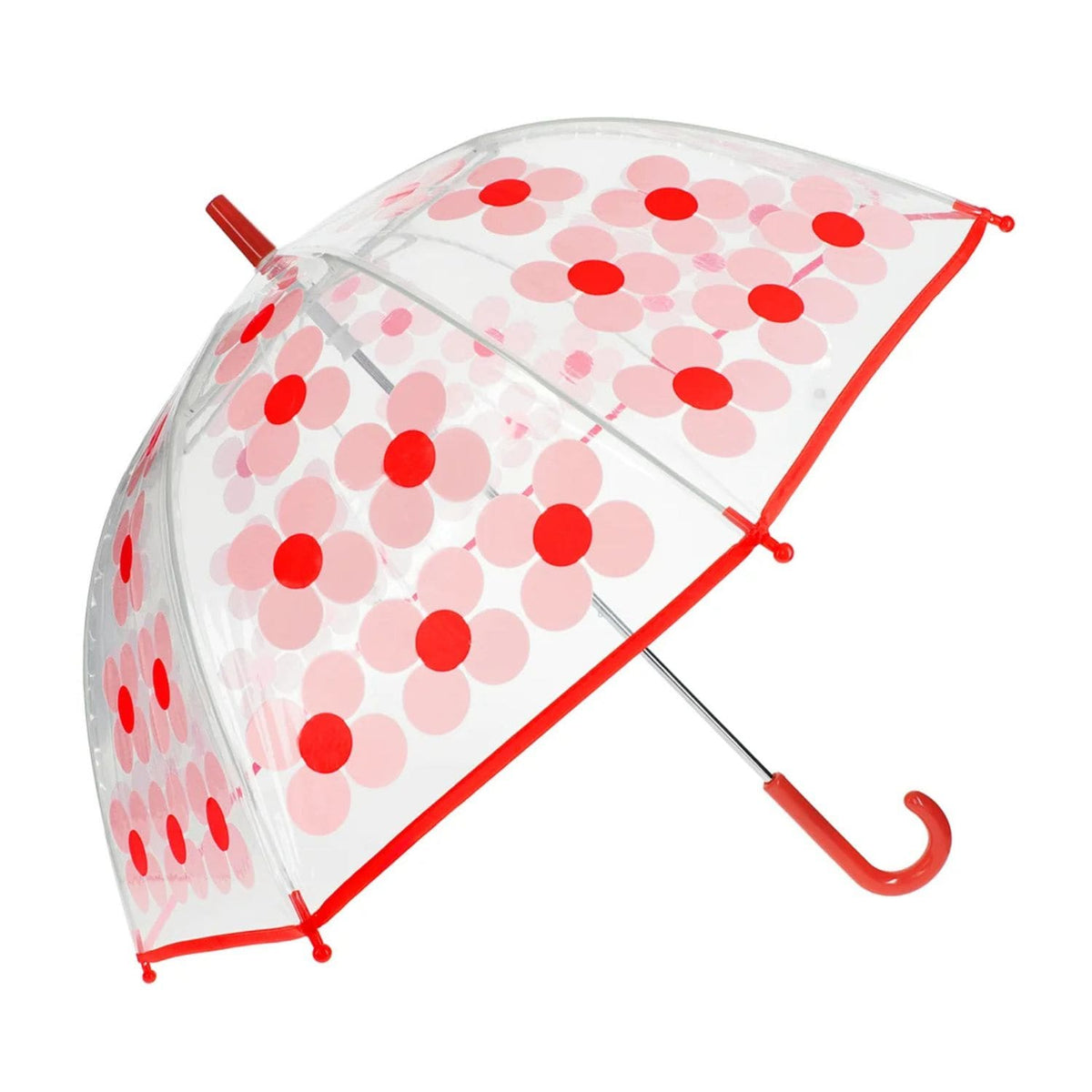 Rex London Girls Accessory Transparent Umbrella - Pink Daisy