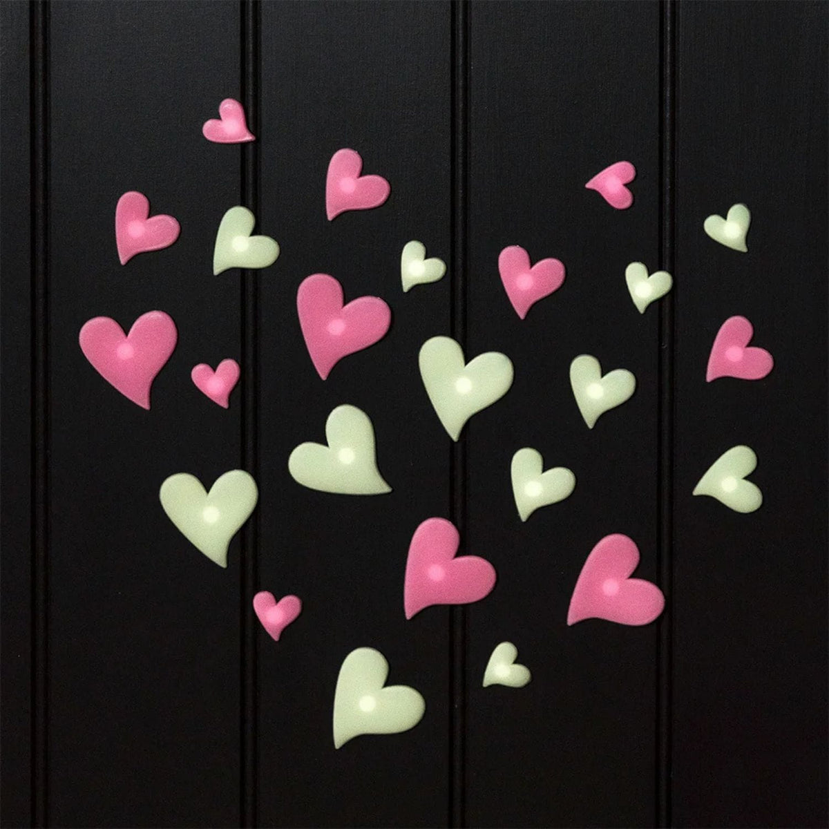 Rex London Room Decor Glow in the Dark Stick-On Shapes - Hearts