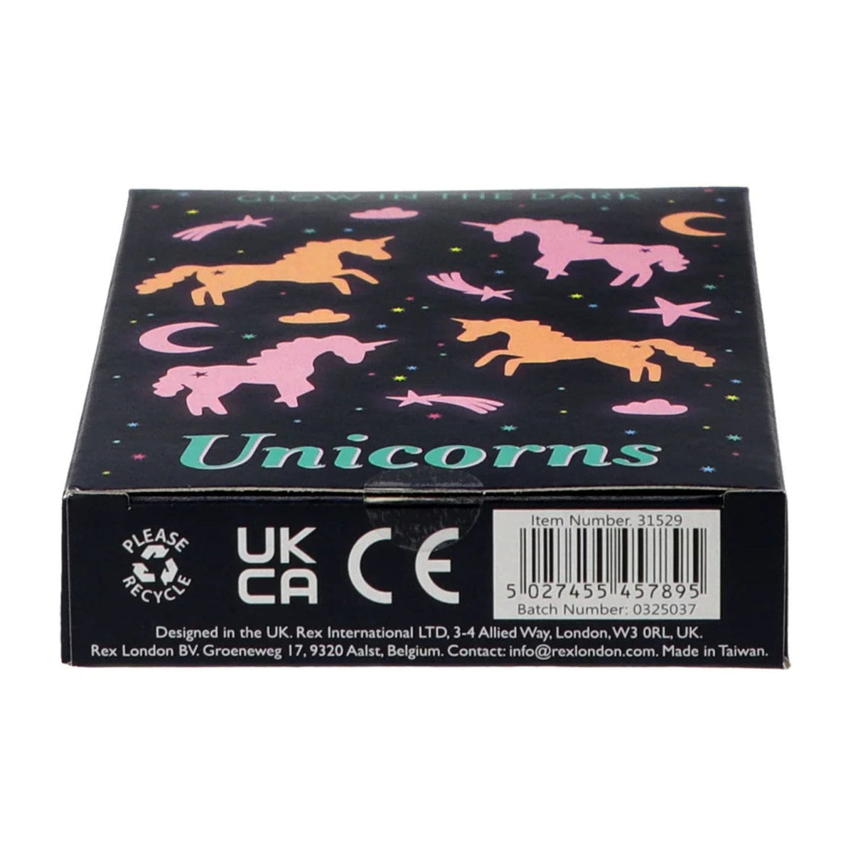 Rex London Room Decor Glow in the Dark Stick-On Shapes - Unicorns