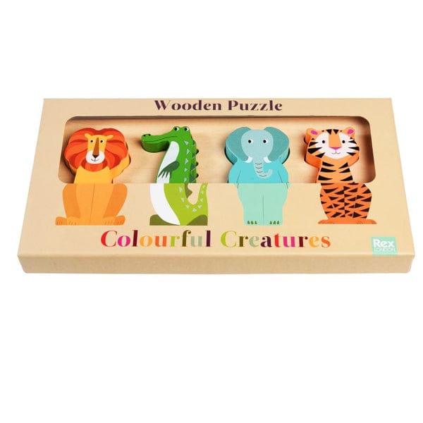 Rex London Toys Colourful Creatures Wooden Puzzle