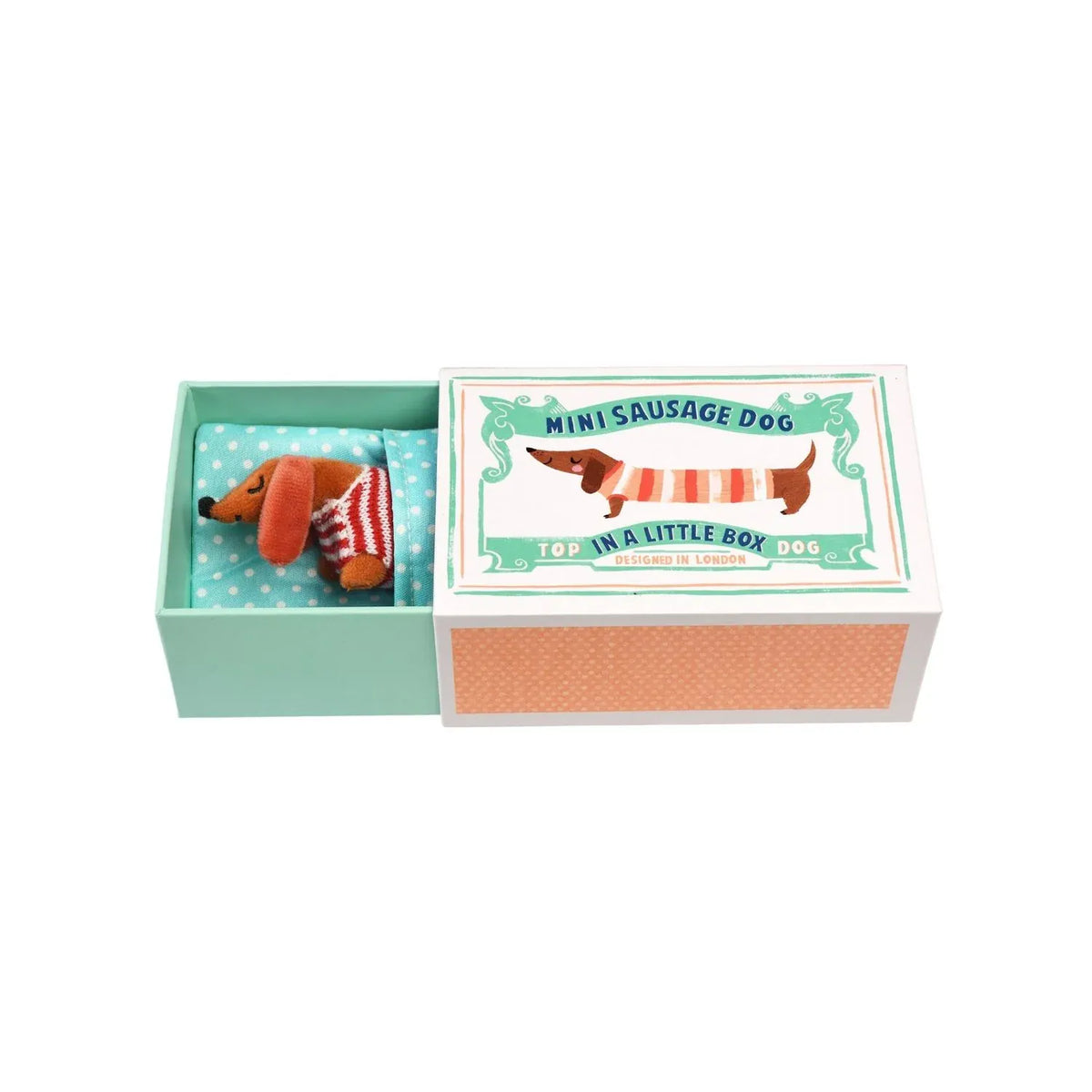 Rex London Toys Soft Mini Sausage Dog In A Little Box
