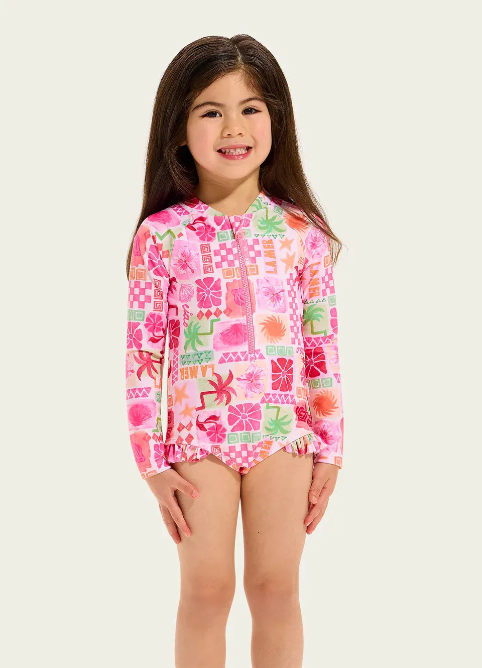 Seafolly Girls Swimwear 3Y Summer Paradise Paddlesuit